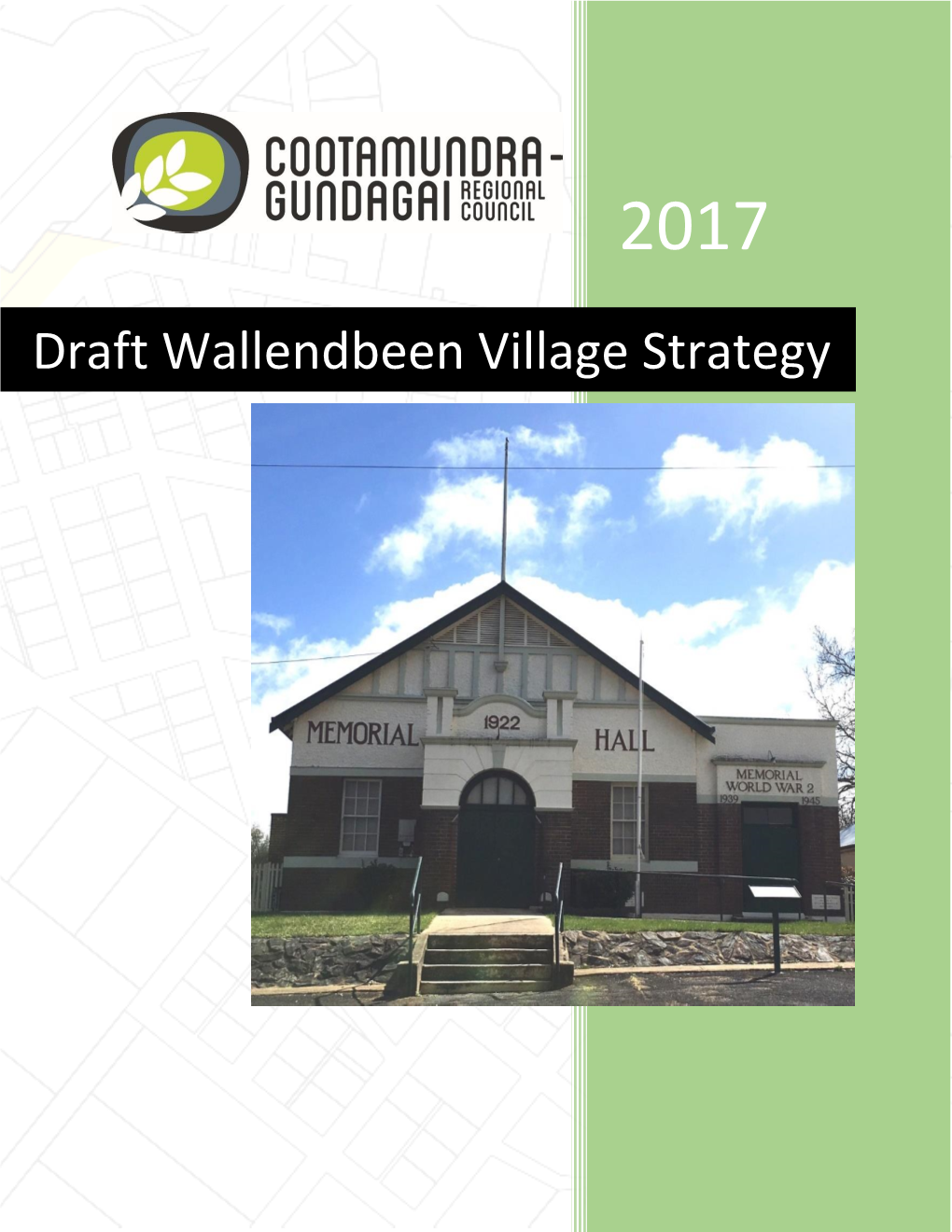 Draft Wallendbeen Village Strategy