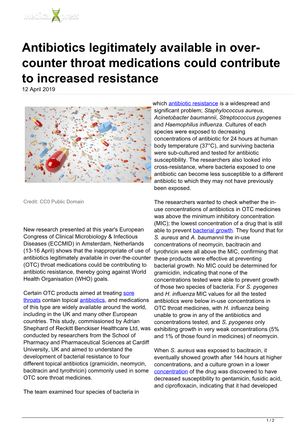 Antibiotics Legitimately Available in Over-Counter Throat Medications