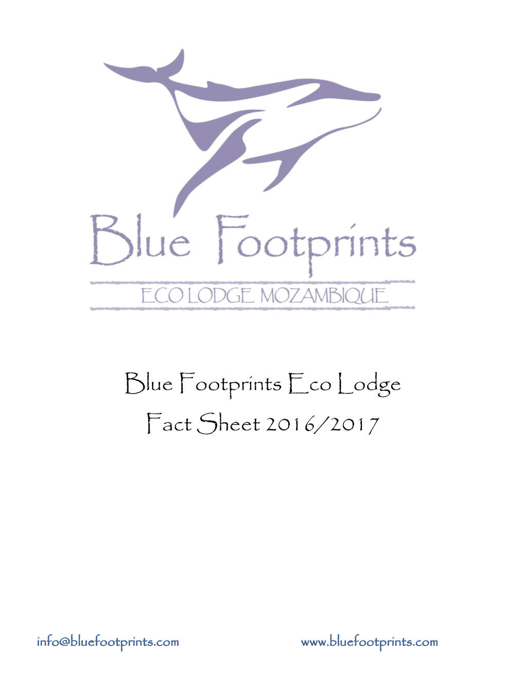 Blue Footprints Eco-Lodge and Dive Centre Fact Sheet