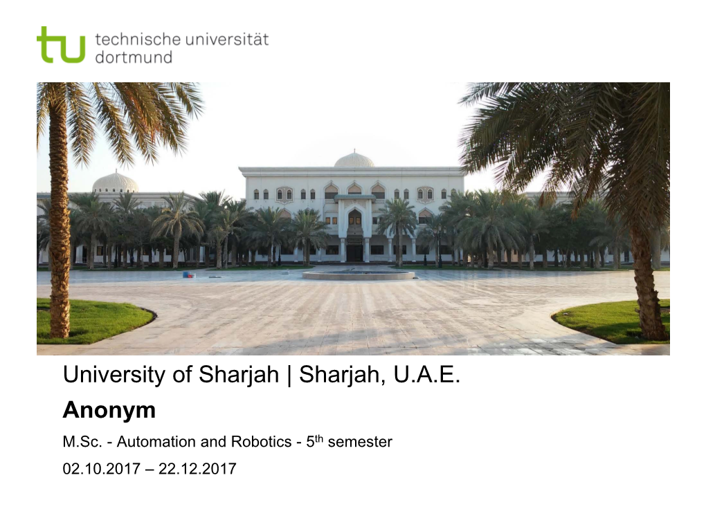 Anonym University of Sharjah | Sharjah, U.A.E