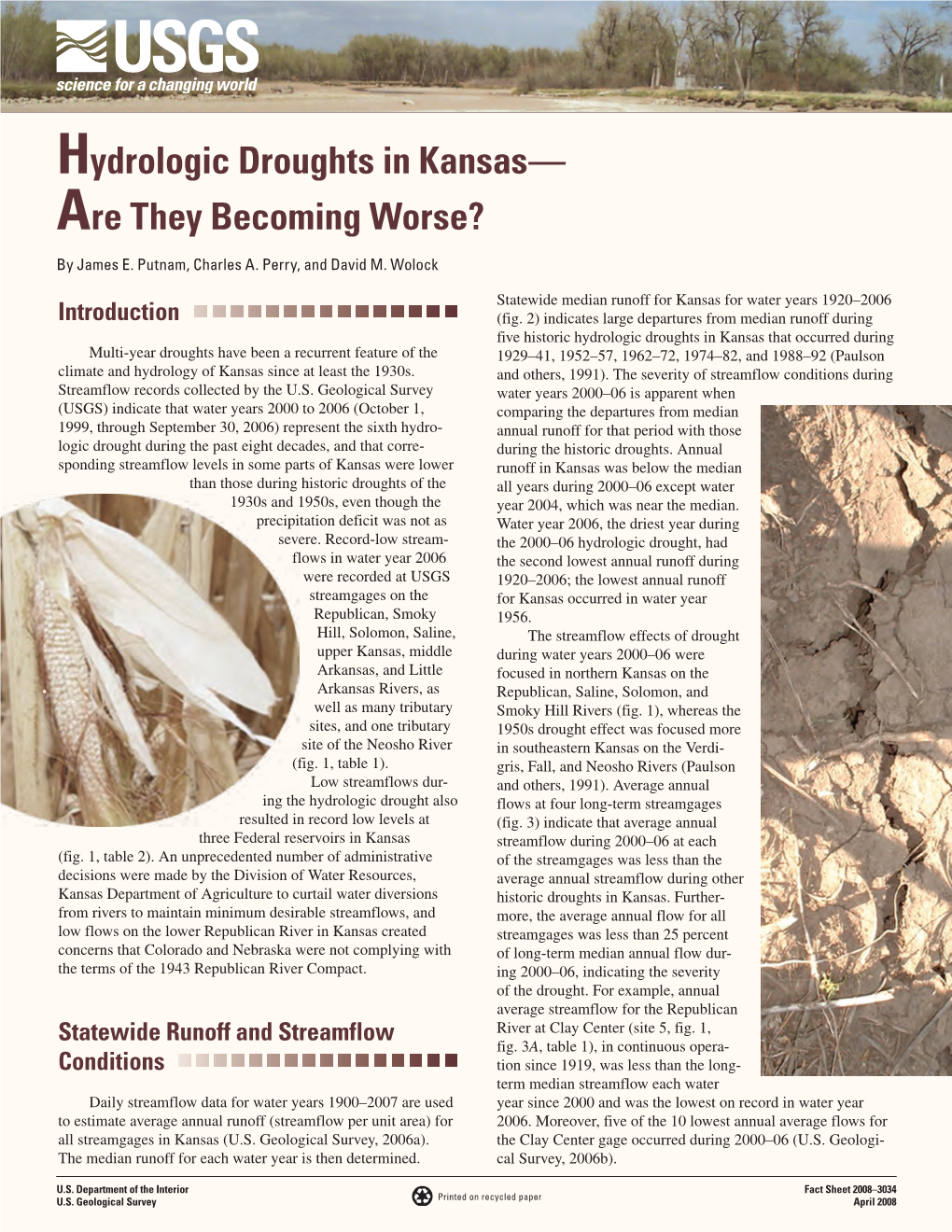 Hydrologic Droughts in Kansas--Are They Becoming Worse?
