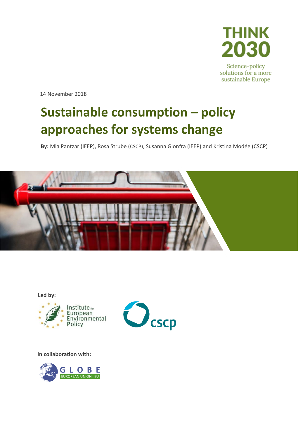 Sustainable Consumption – Policy Approaches for Systems Change