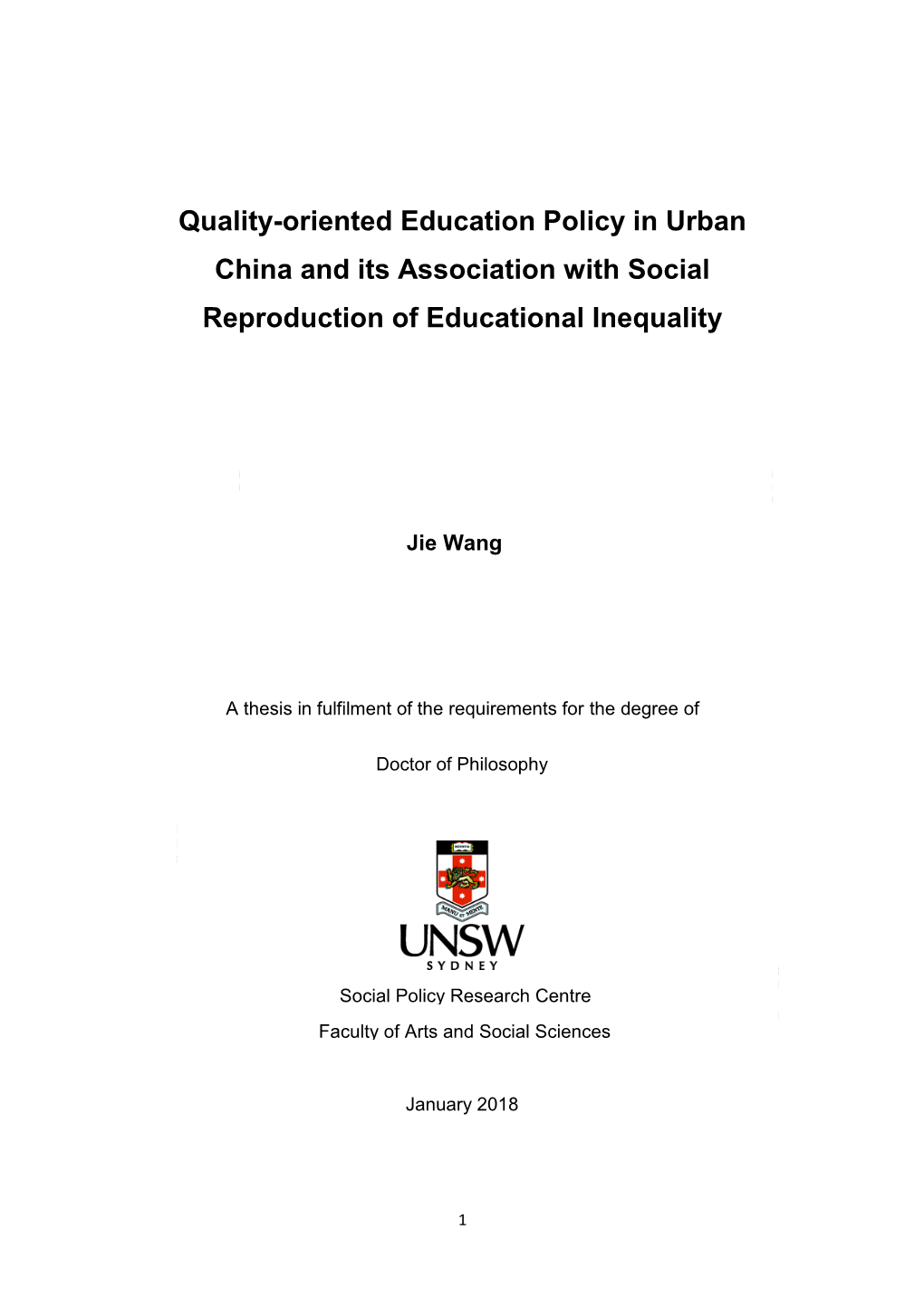 Quality-Oriented Education Policy in Urban China and Its Association with Social Reproduction of Educational Inequality
