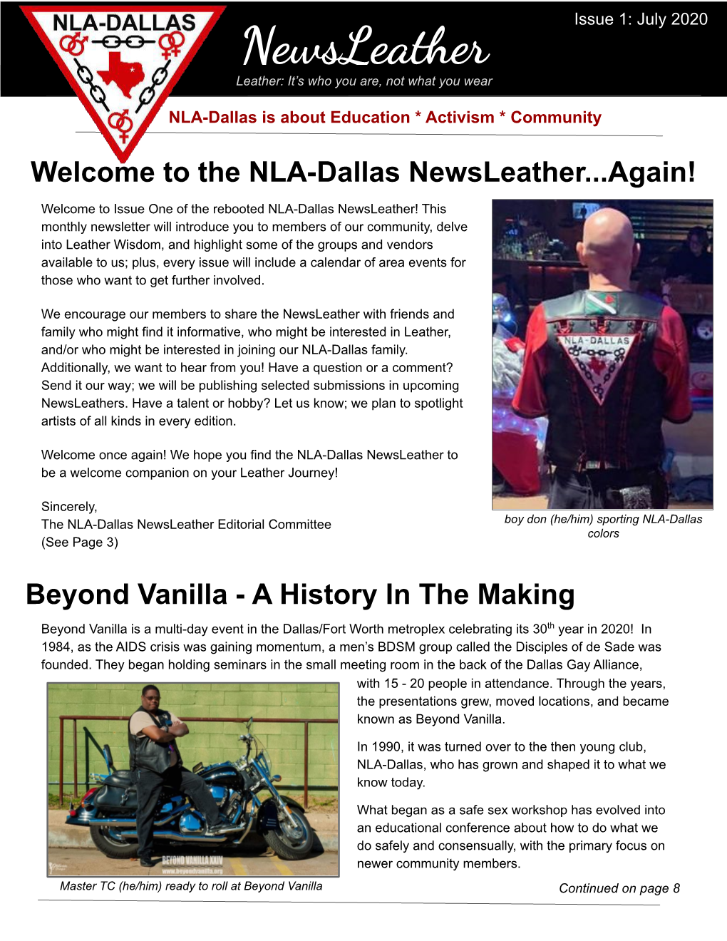 NLA Newsleather July 2020