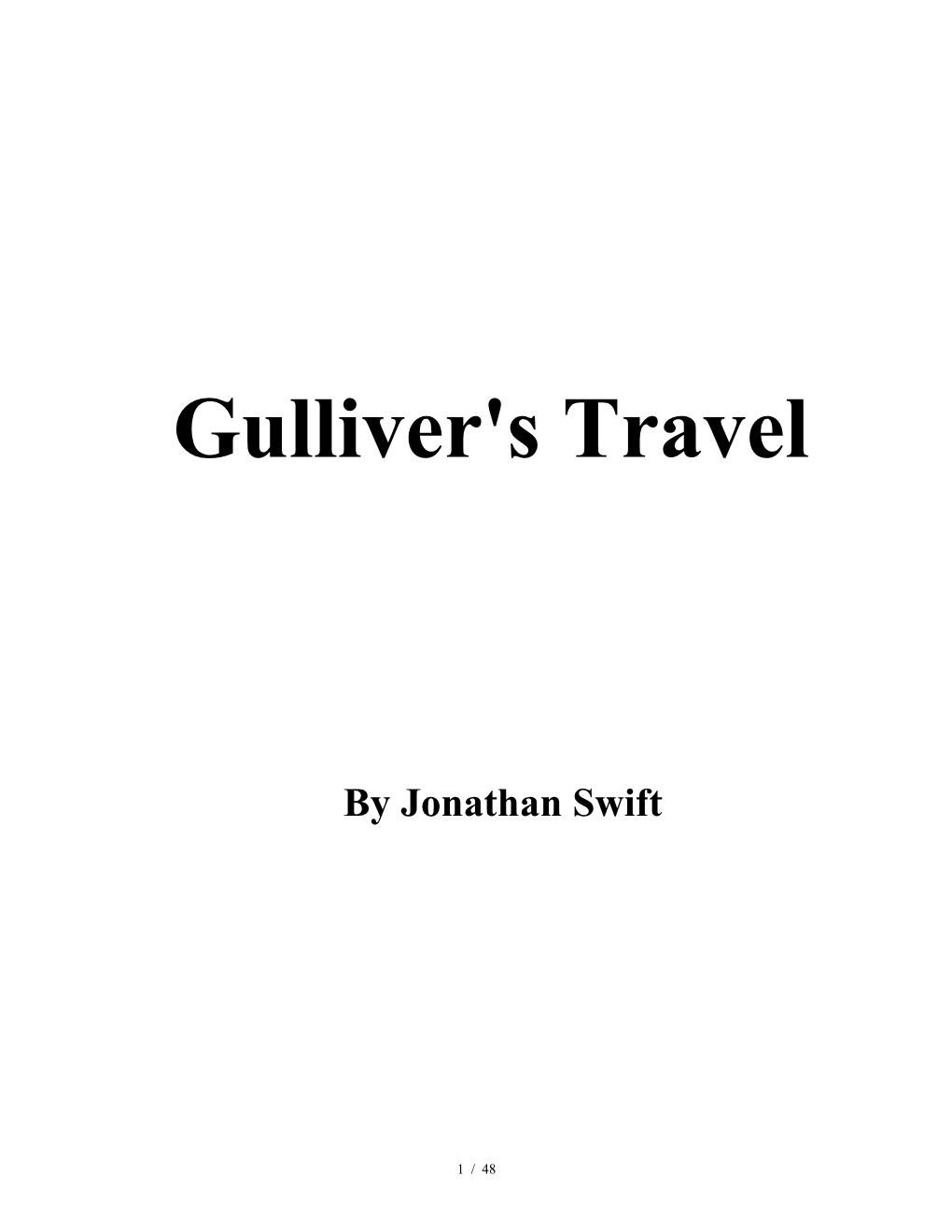 Gulliver's Travel