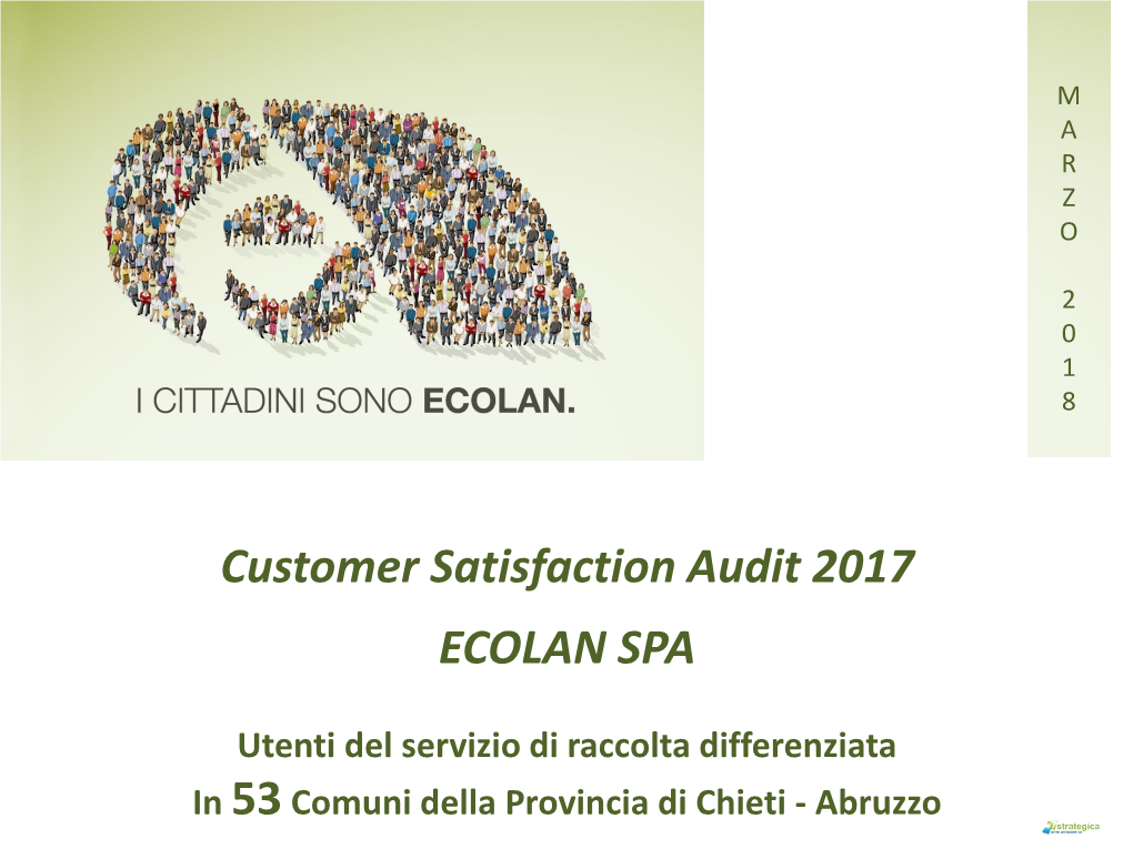 Customer Satisfaction Marzo 2018