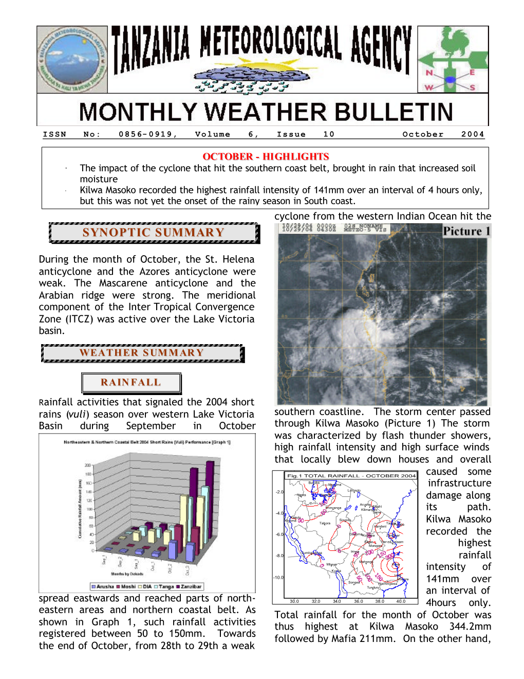 TMA October 2004 Monthly Weather Bulletin