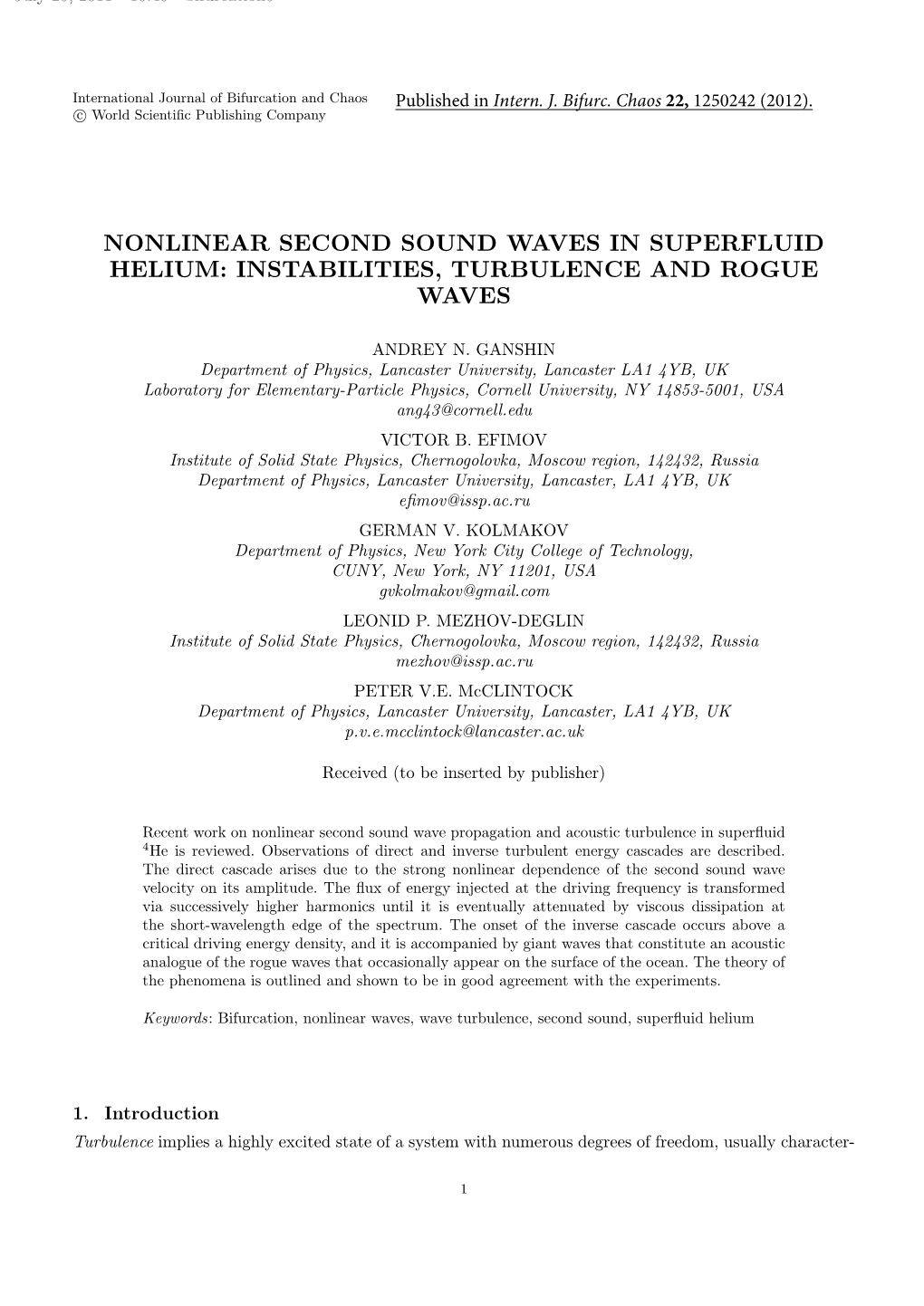 Nonlinear Second Sound Waves in Superfluid Helium: Instabilities, Turbulence and Rogue Waves