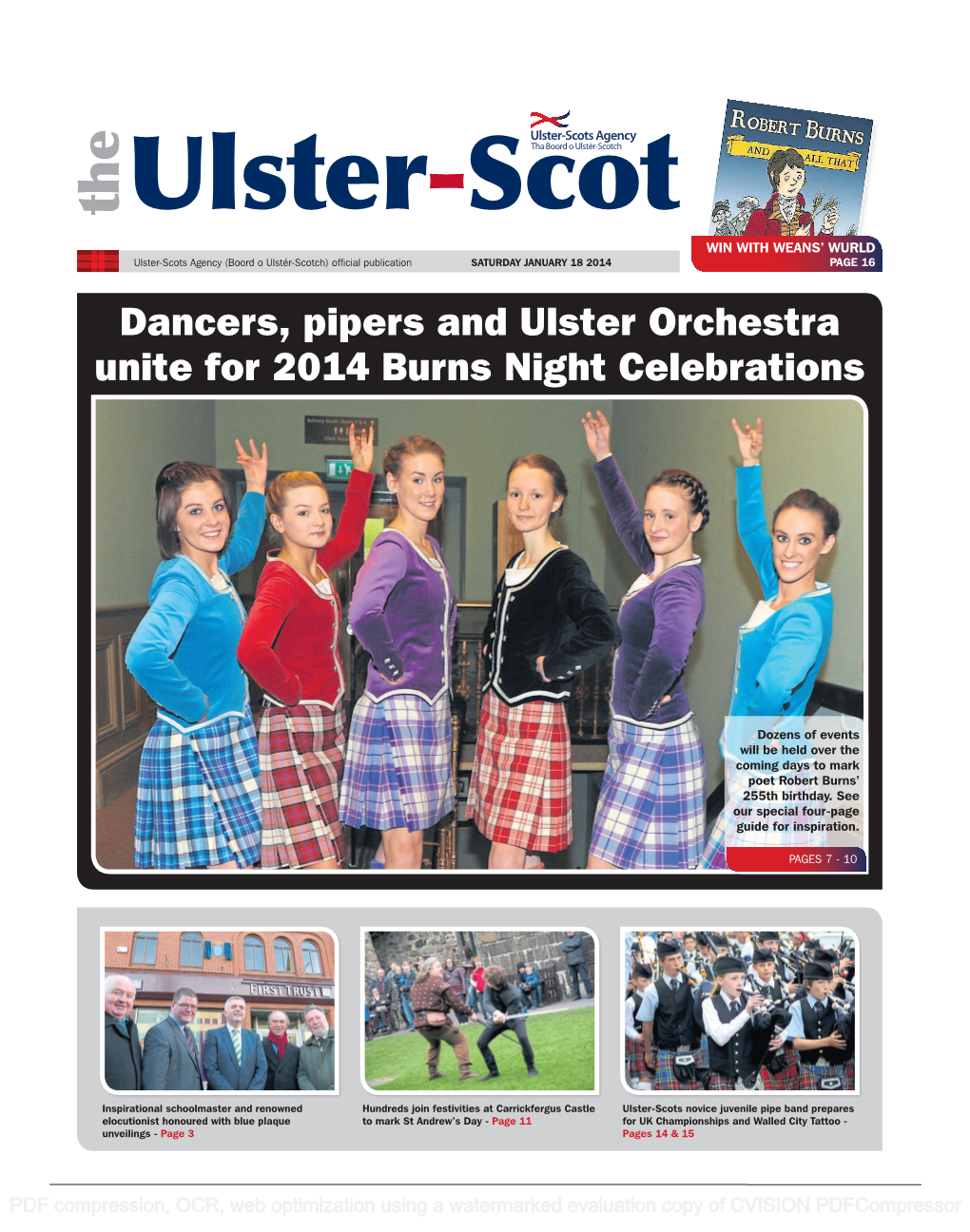 Dancers, Pipers and Ulster Orchestra Unite for 2014 Burns Night Celebrations