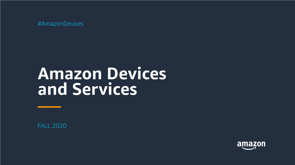 FALL 2020 #Amazondevices