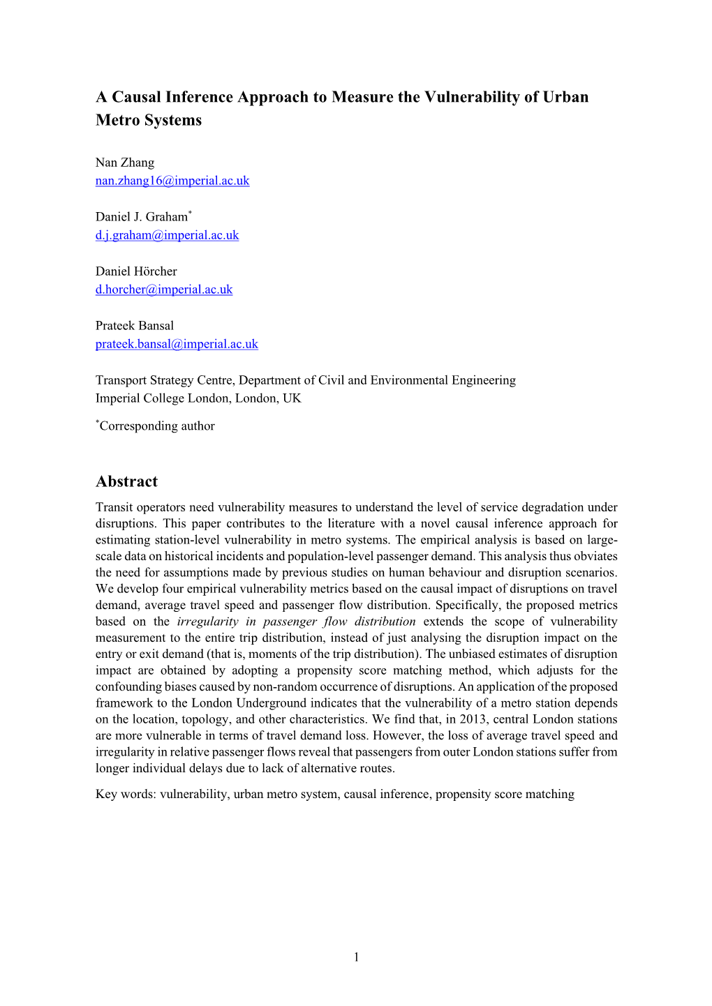 A Causal Inference Approach to Measure the Vulnerability of Urban Metro Systems