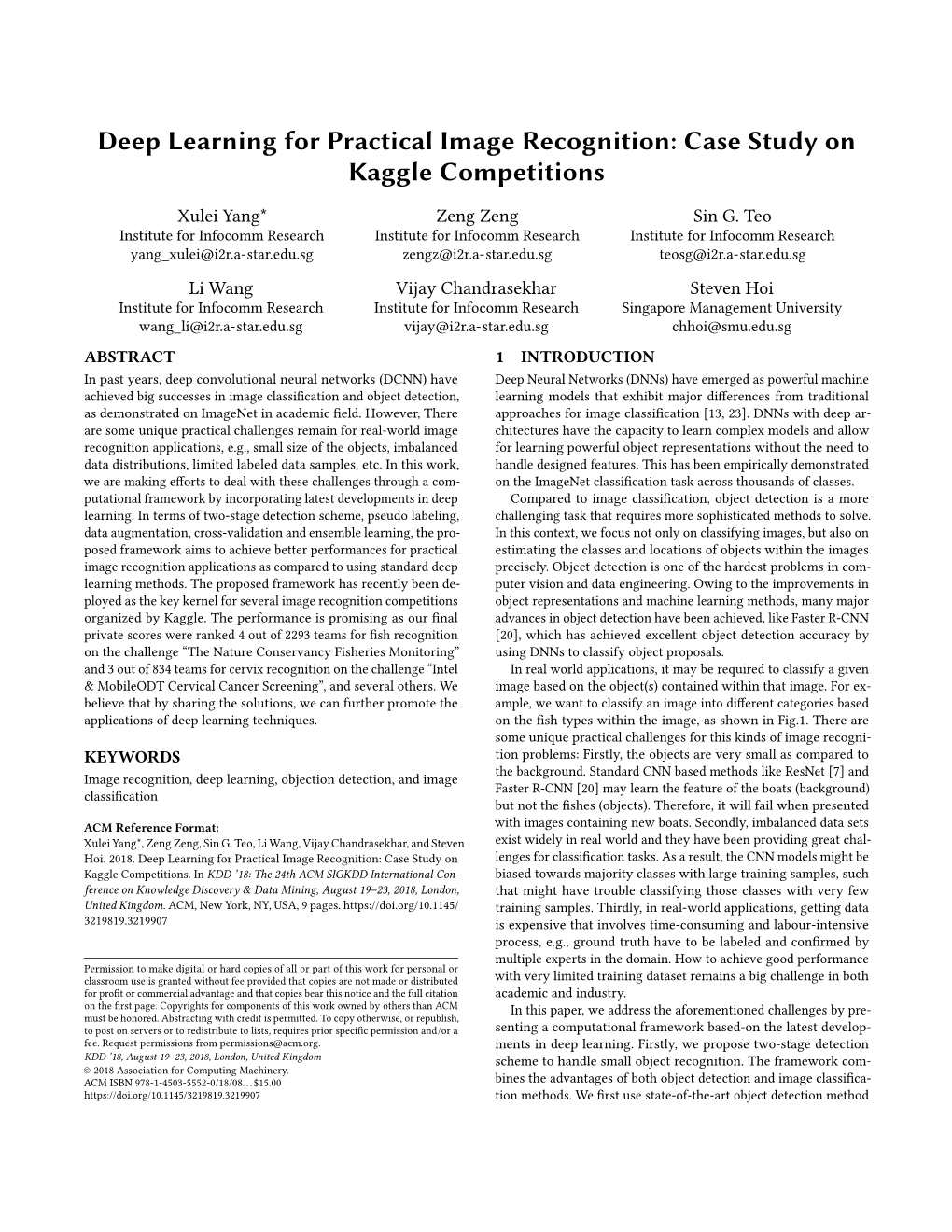 Deep Learning for Practical Image Recognition: Case Study on Kaggle Competitions