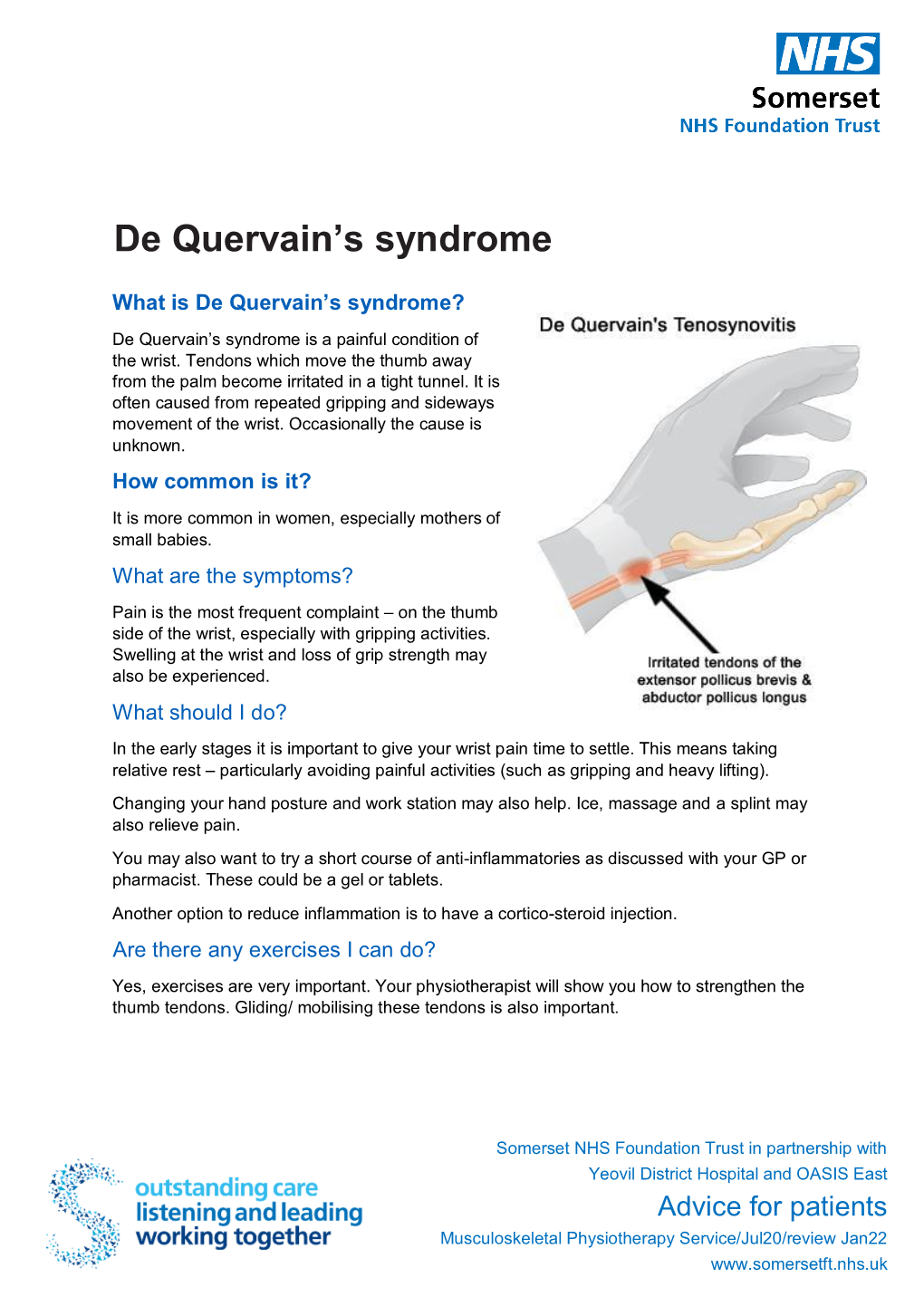 De Quervain's Syndrome