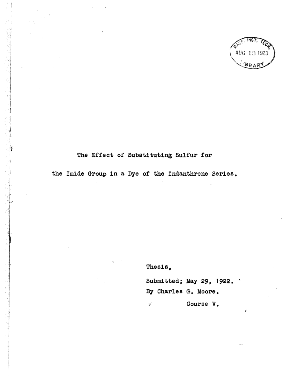 The Effect of Substituting Sulfur For