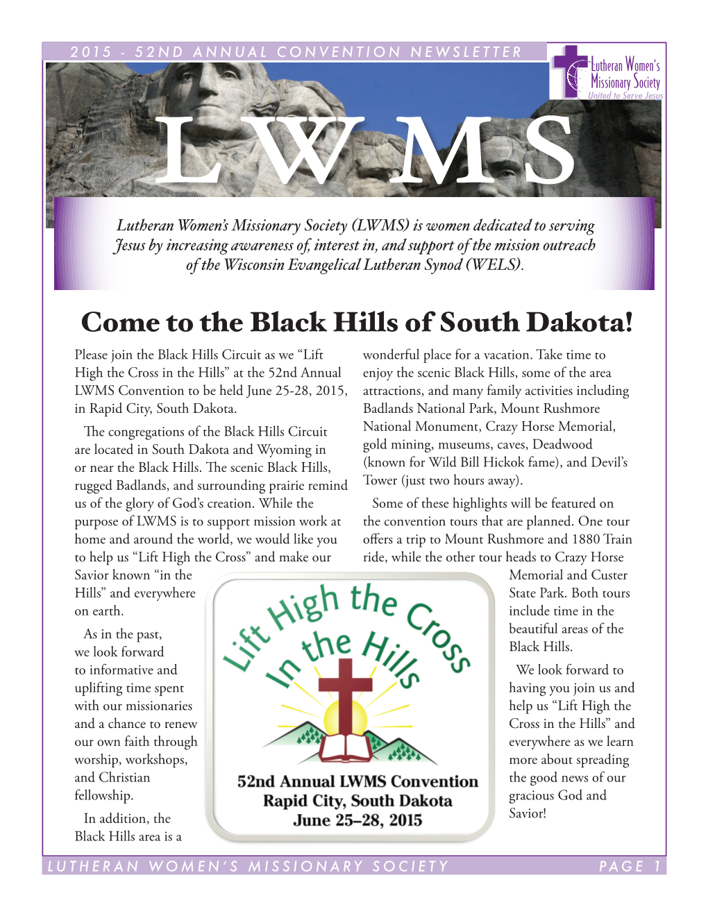 Come to the Black Hills of South Dakota! Please Join the Black Hills Circuit As We “Lift Wonderful Place for a Vacation