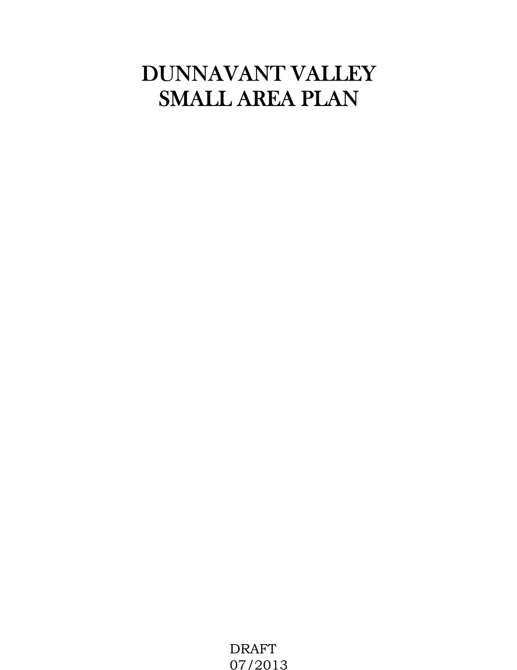 Dunnavant Valley Small Area Plan