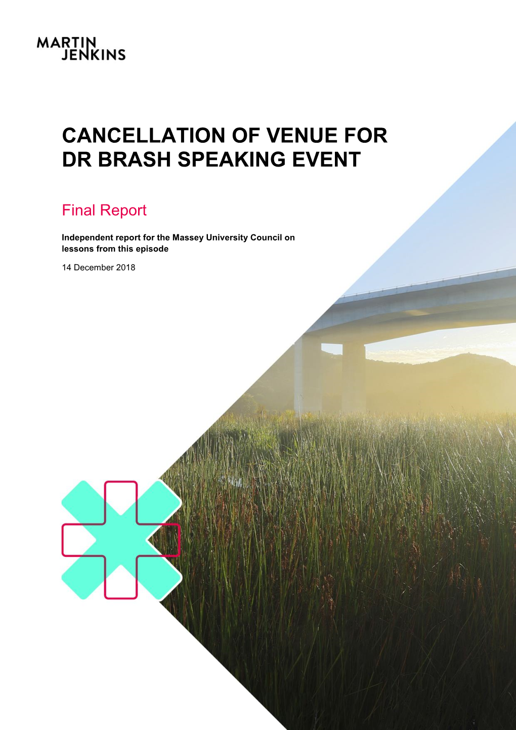 Cancellation of Venue for Dr Brash Speaking Event