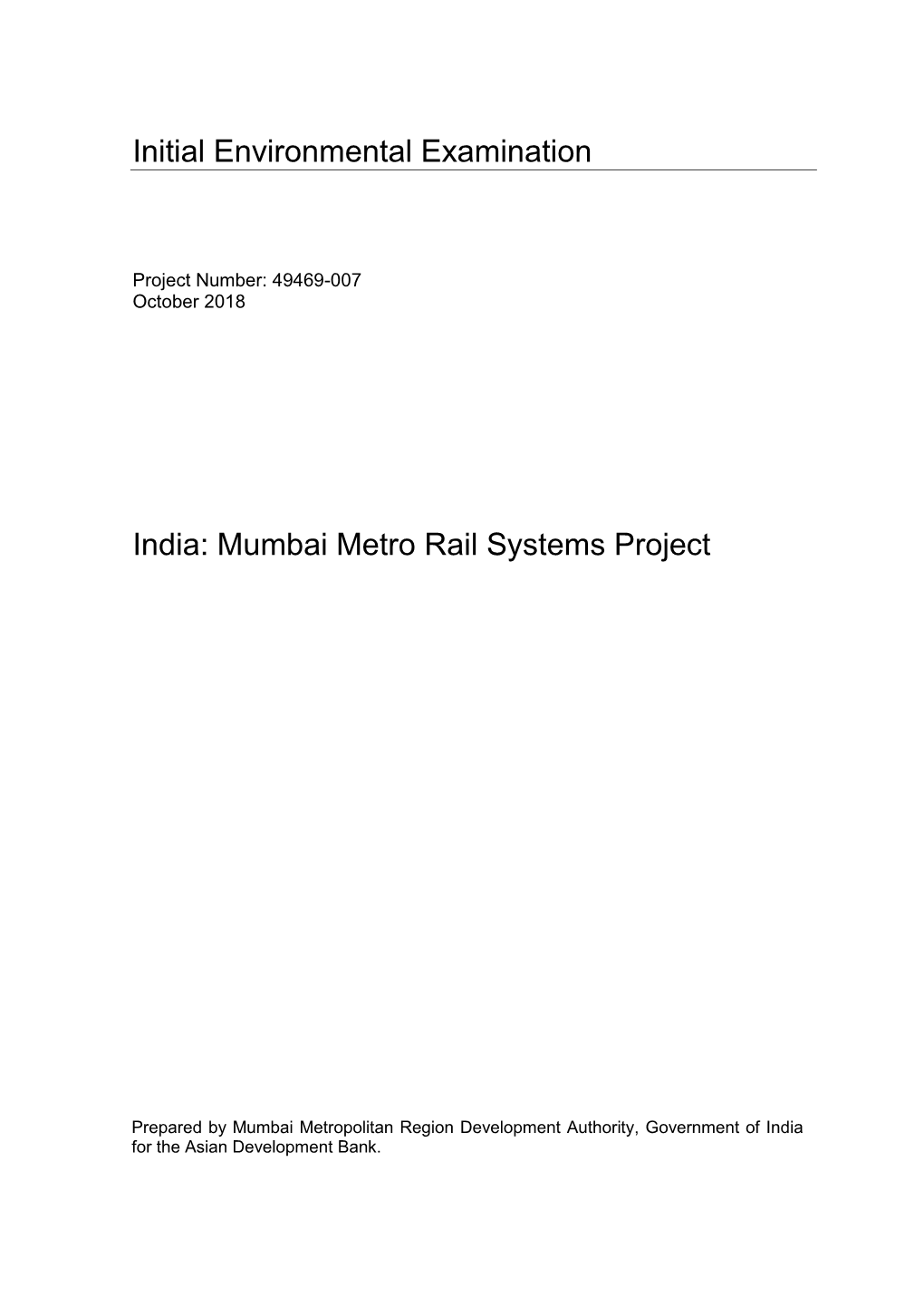 Mumbai Metro Rail Systems Project