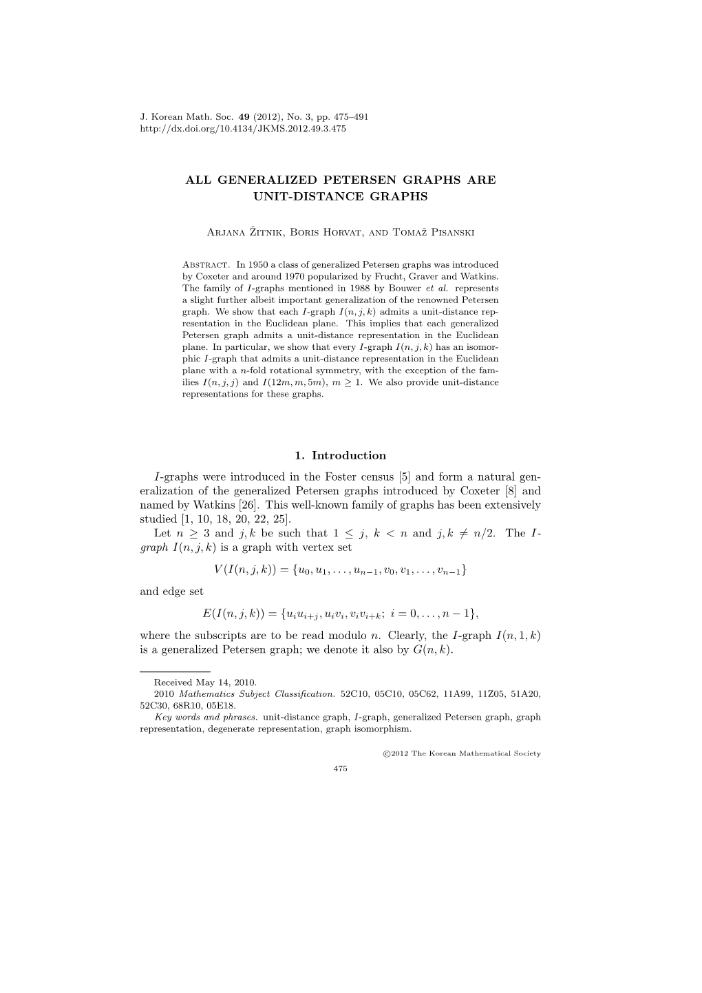 Generalized Petersen Graphs Are Unit-Distance Graphs 1