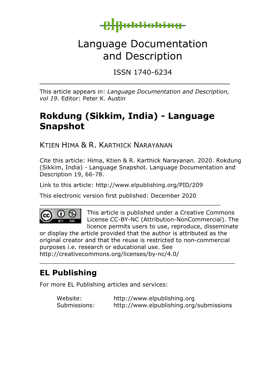 Rokdung (Sikkim, India) - Language Snapshot