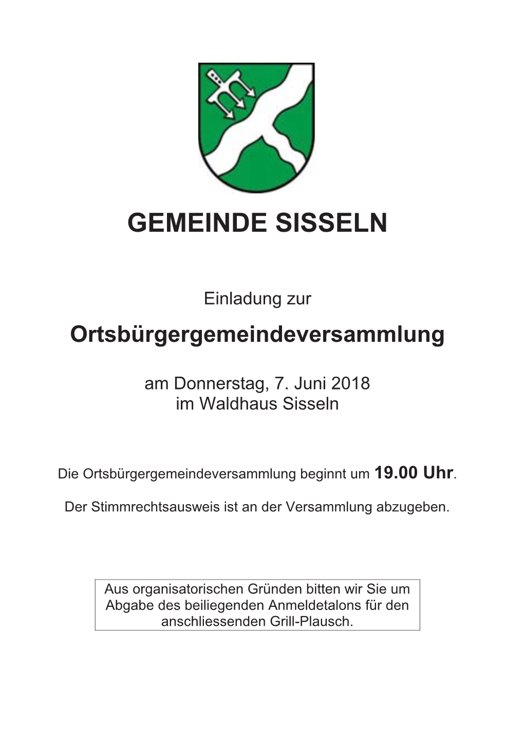 Ortsbürgergemeindeversammlung