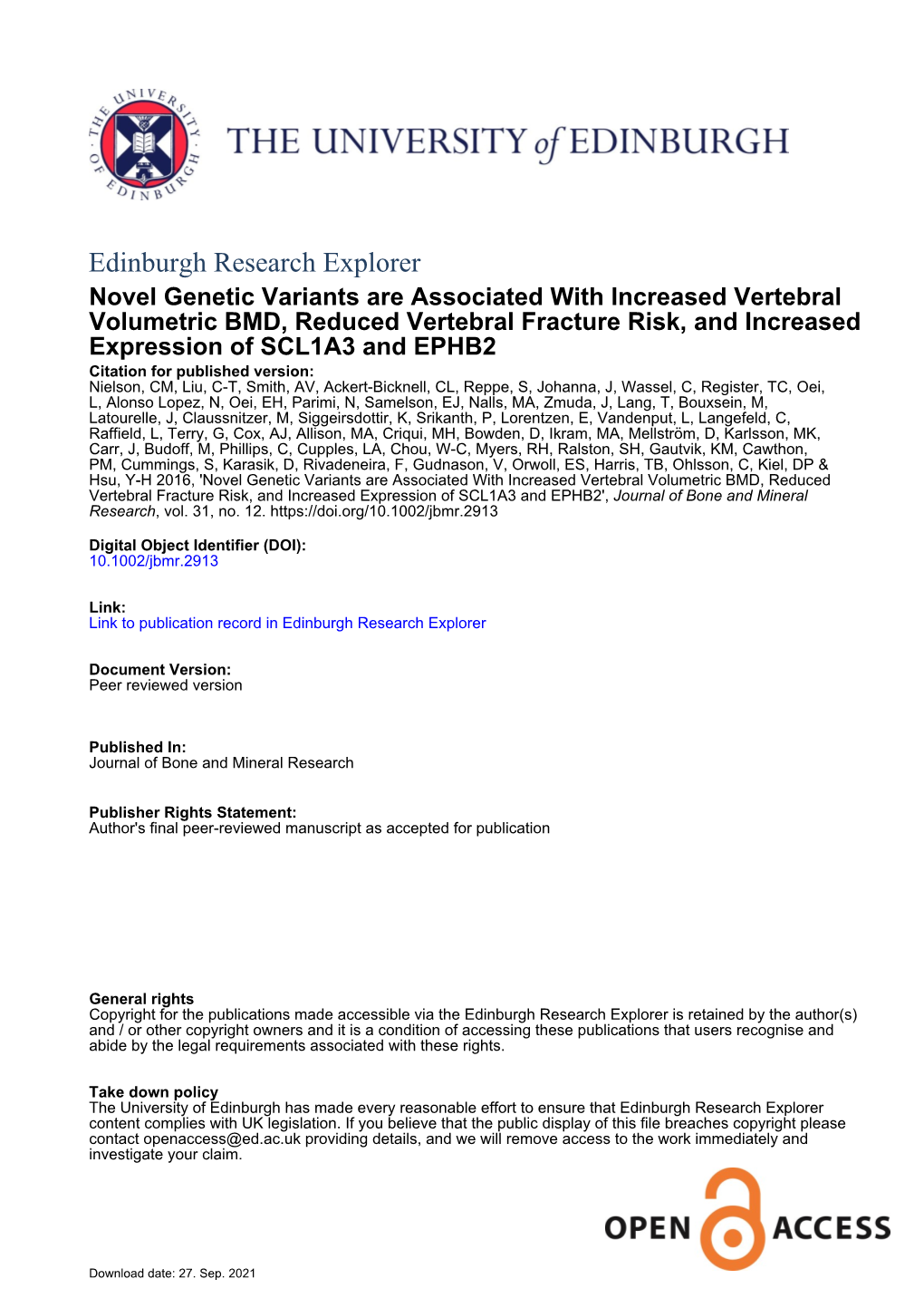 Novel Genetic Variants Are Associated with Increased Vertebral Volumetric BMD, Reduced Vertebral Fracture Risk, and Increased