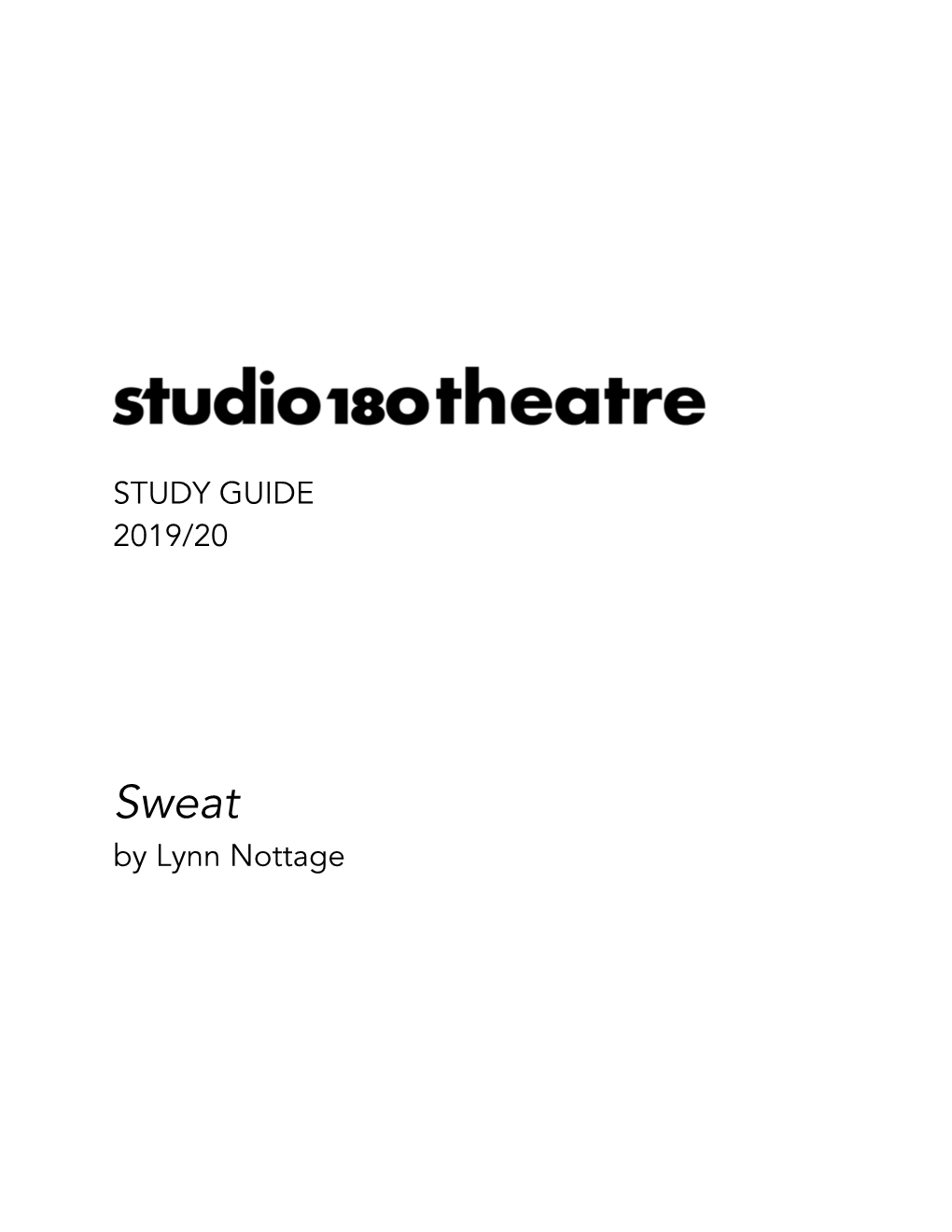 Sweat by Lynn Nottage Table of Contents