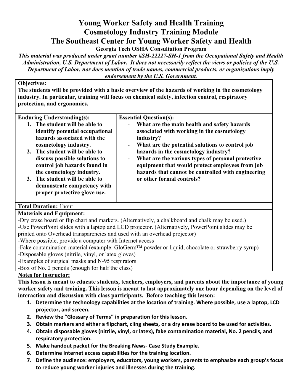 GPS Unit/Lesson Plan Template