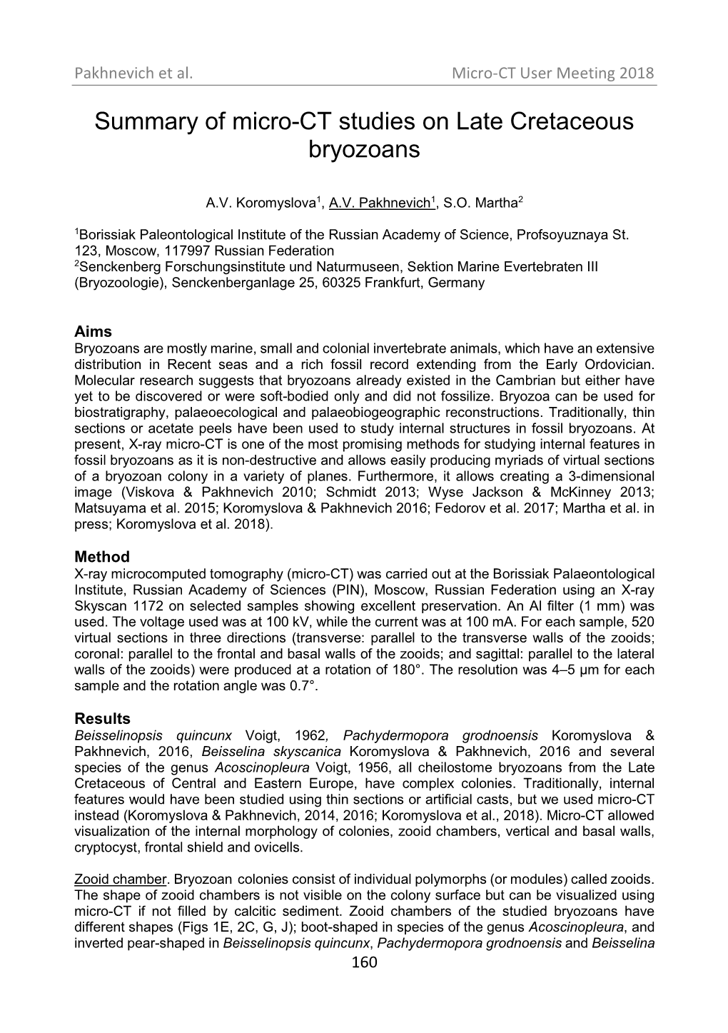 Summary of Micro-CT Studies on Late Cretaceous Bryozoans