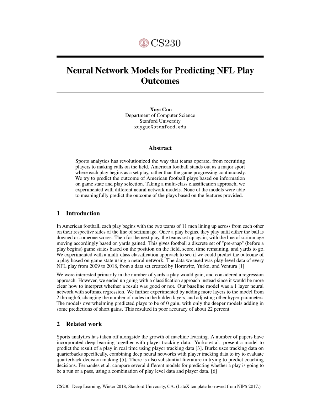 Neural Network Models for Predicting NFL Play Outcomes