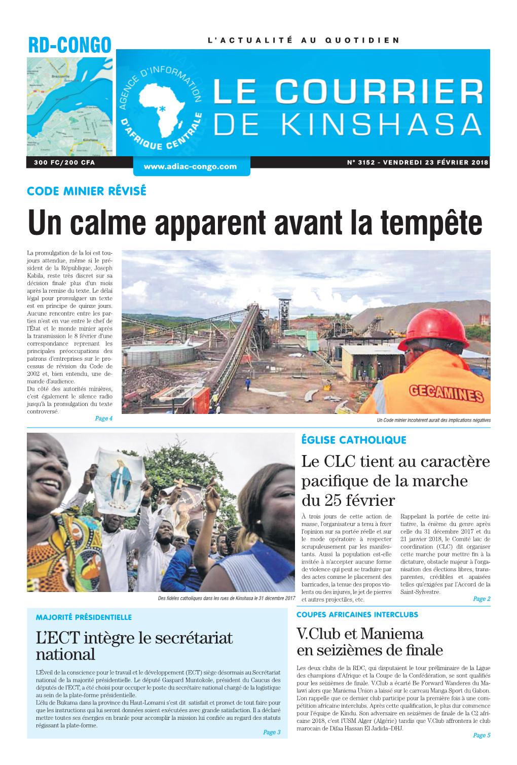 Rd-Congo L’Actualité Au Quotidien
