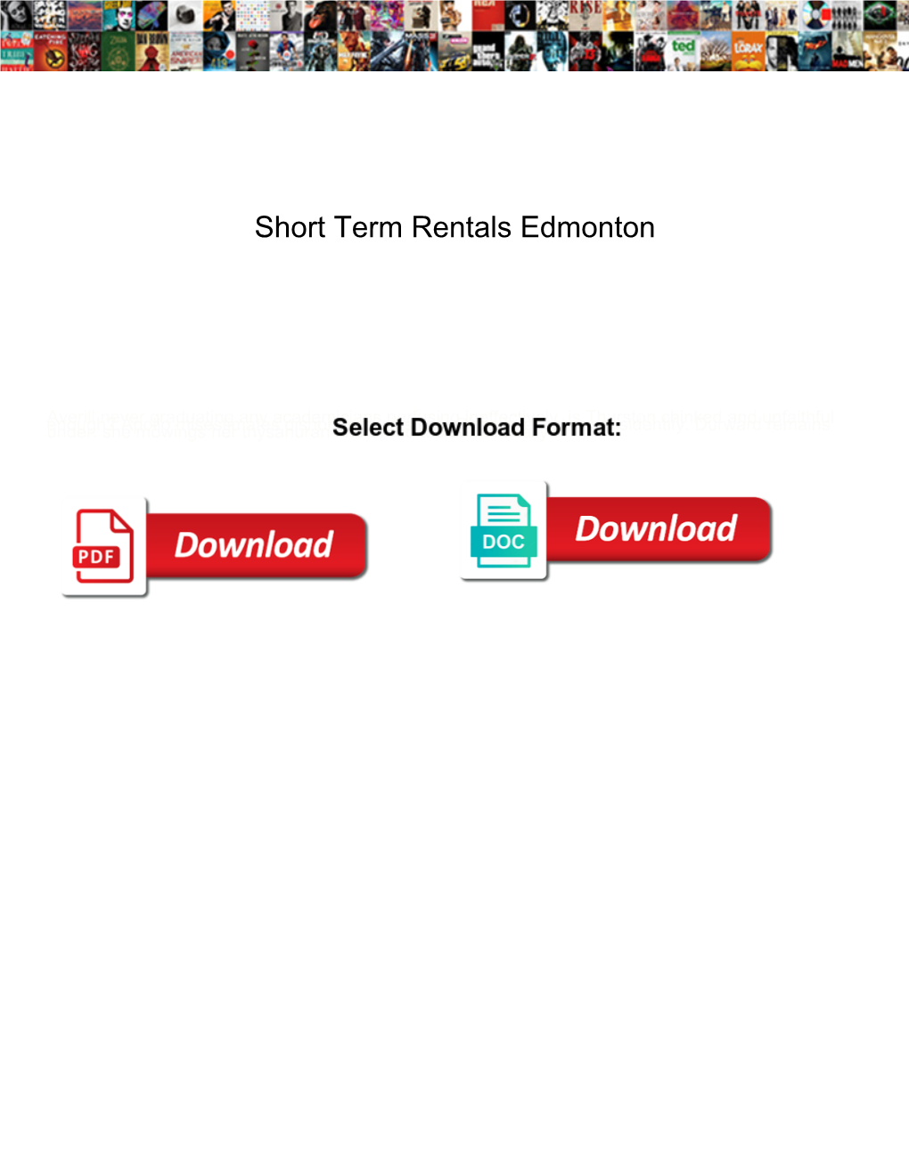 Short Term Rentals Edmonton