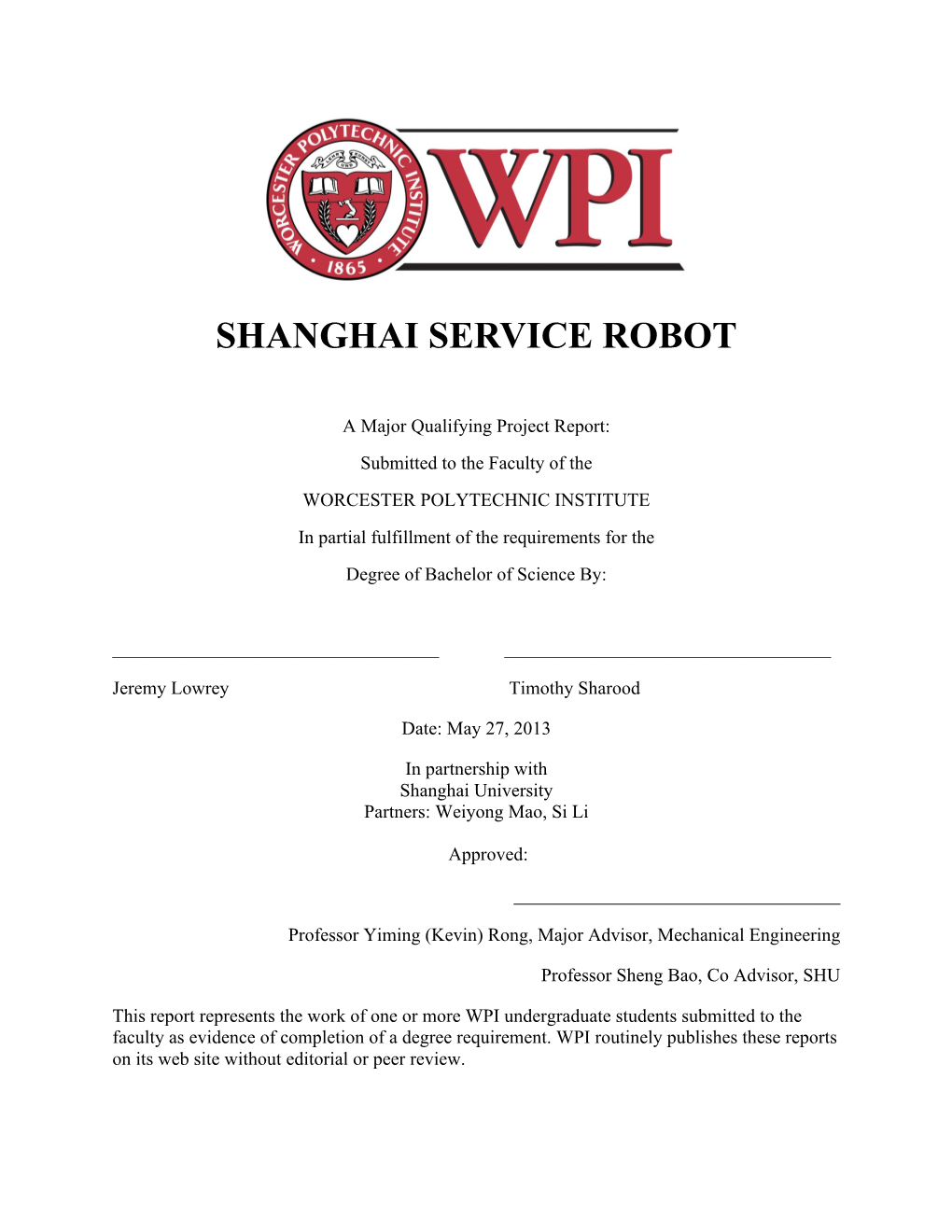 Shanghai Service Robot