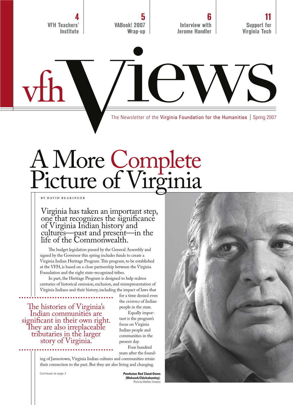 Virginia Indian History and Cultures—Past and Present—In the Life of the Commonwealth