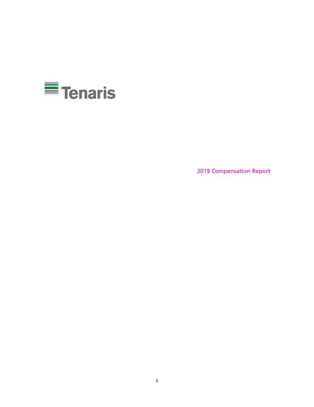 Tenaris 2019 Compensation Report