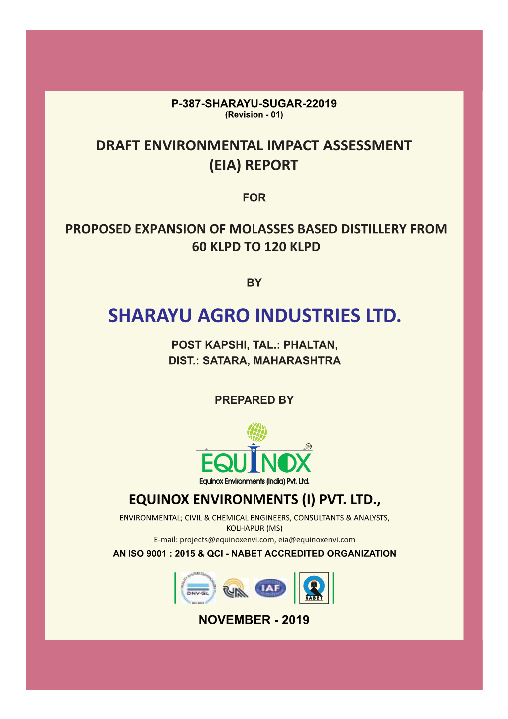 Sharayu Agro Industries Ltd