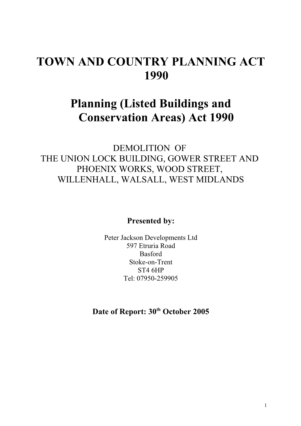 Planning (Listed Buildings and Conservation Areas) Act 1990