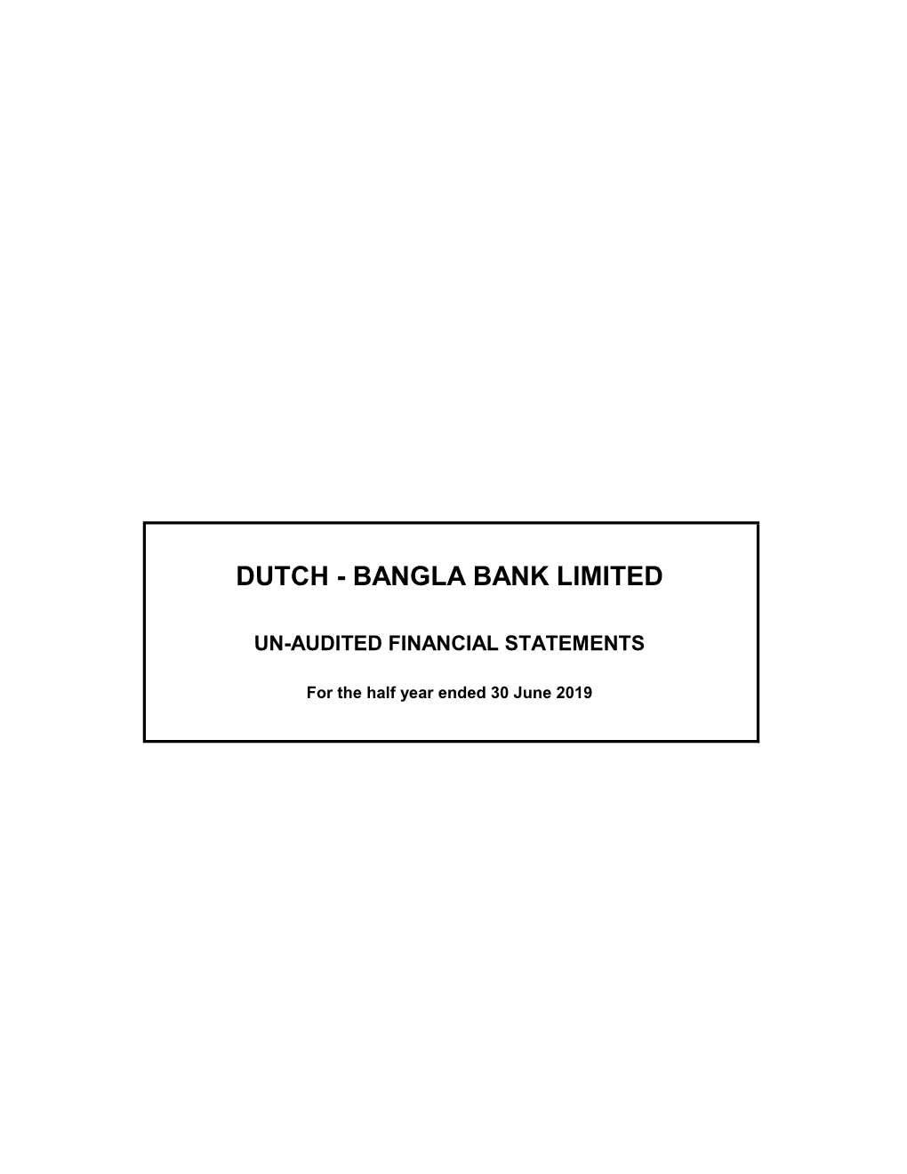 Dutch - Bangla Bank Limited