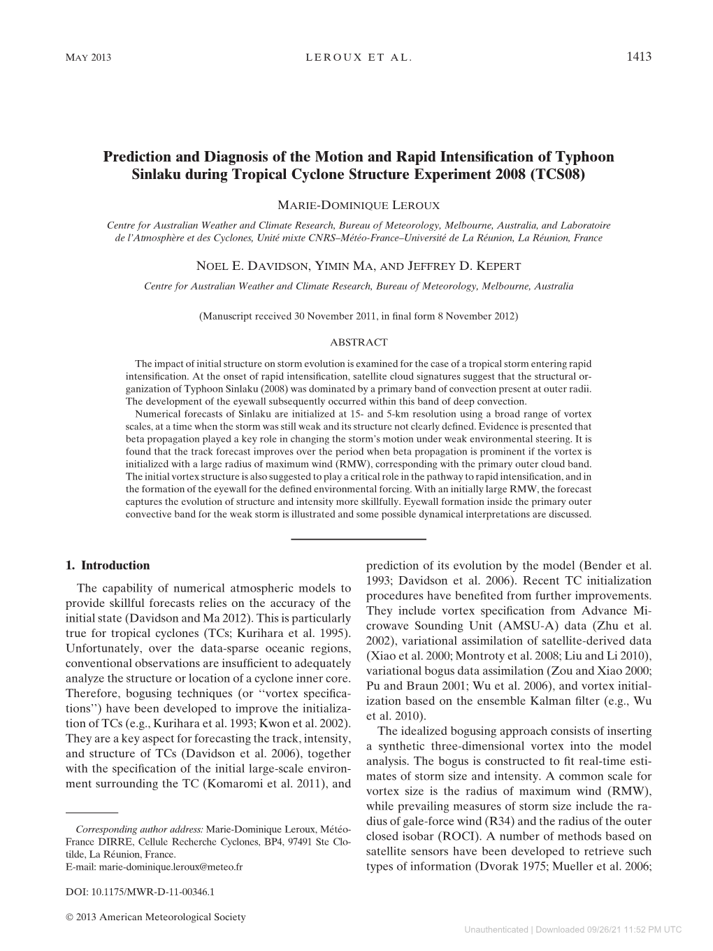 Prediction and Diagnosis of the Motion and Rapid Intensiﬁcation of Typhoon Sinlaku During Tropical Cyclone Structure Experiment 2008 (TCS08)