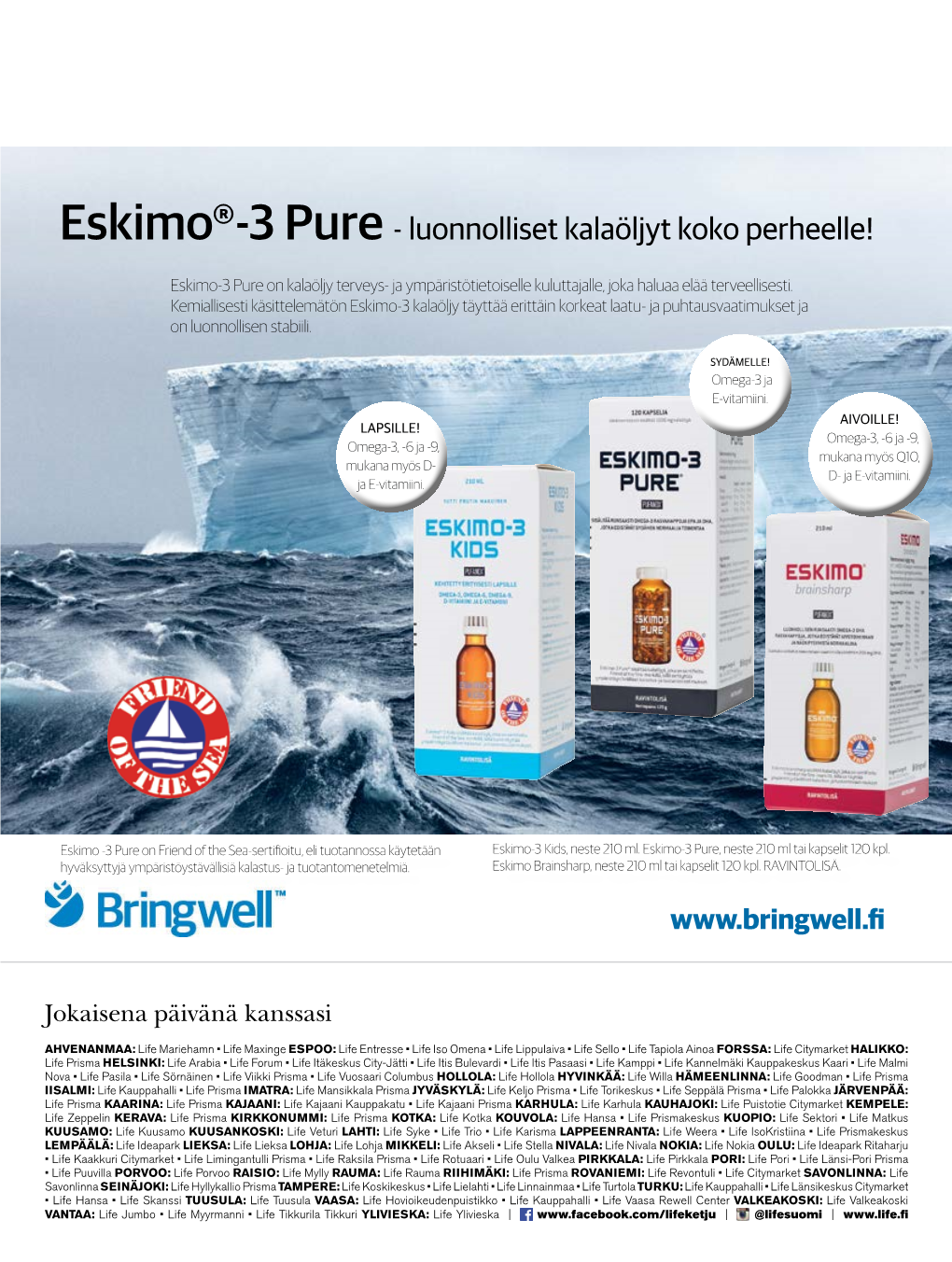 Eskimo®-3 Pure - Luonnolliset Kalaöljyt Koko Perheelle!