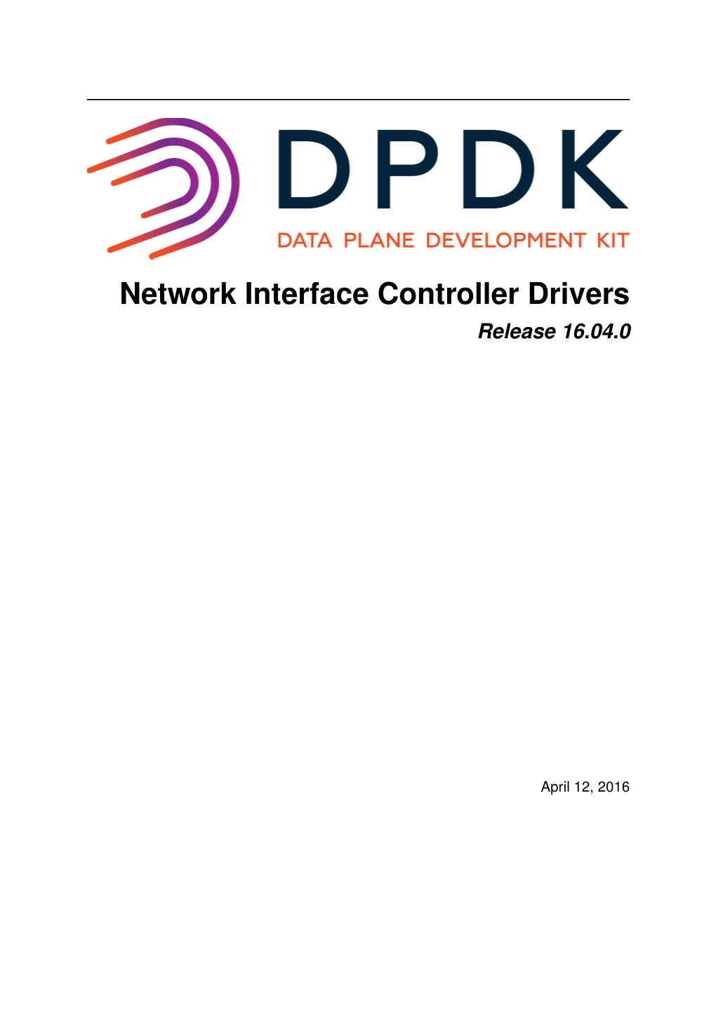 Network Interface Controller Drivers Release 16.04.0