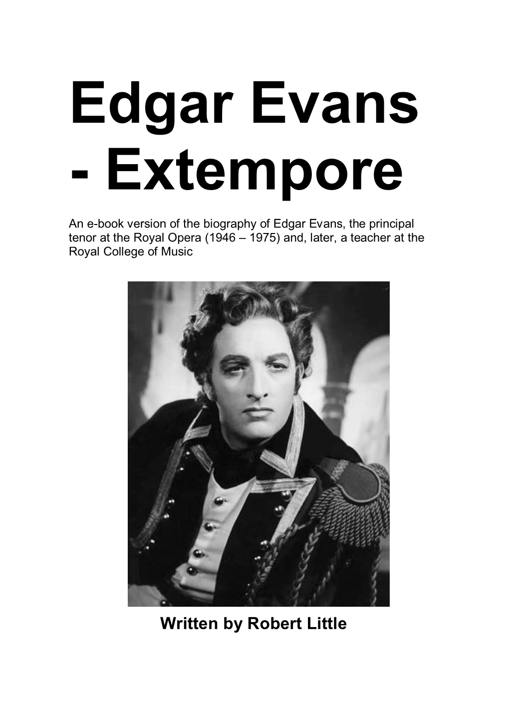 Edgar Evans - Extempore