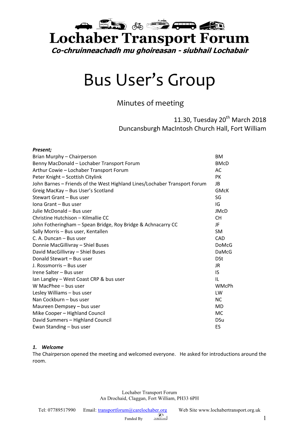 Bus User's Group