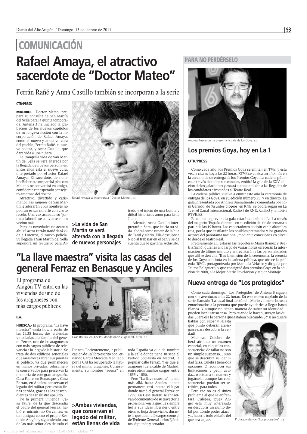 Doctor Mateo” Ferrán Rañé Y Anna Castillo También Se Incorporan a La Serie