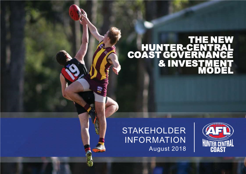 The New Hunter-Central Coast Governance & Investment Model
