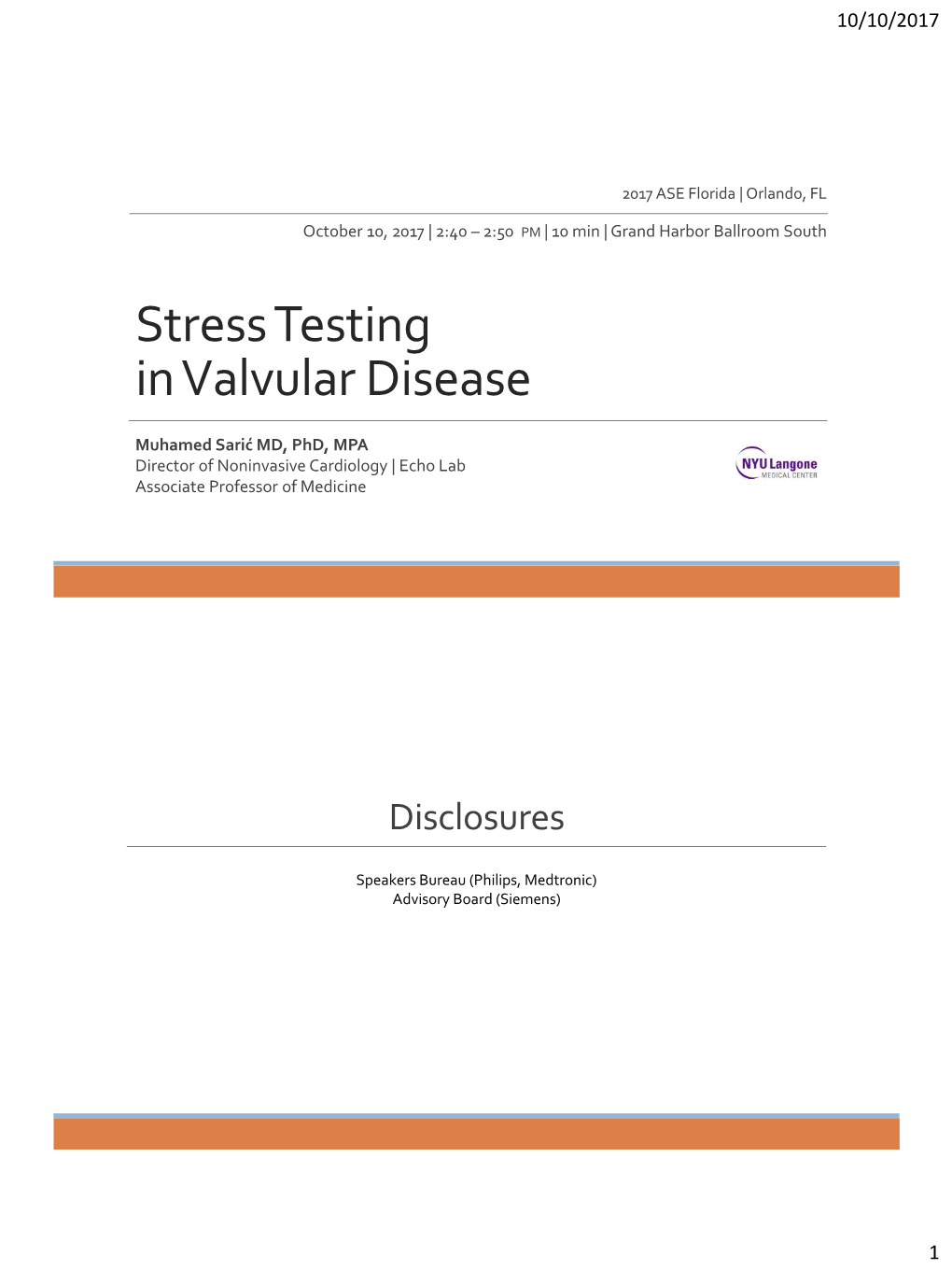 Stress Testing in Valvular Disease