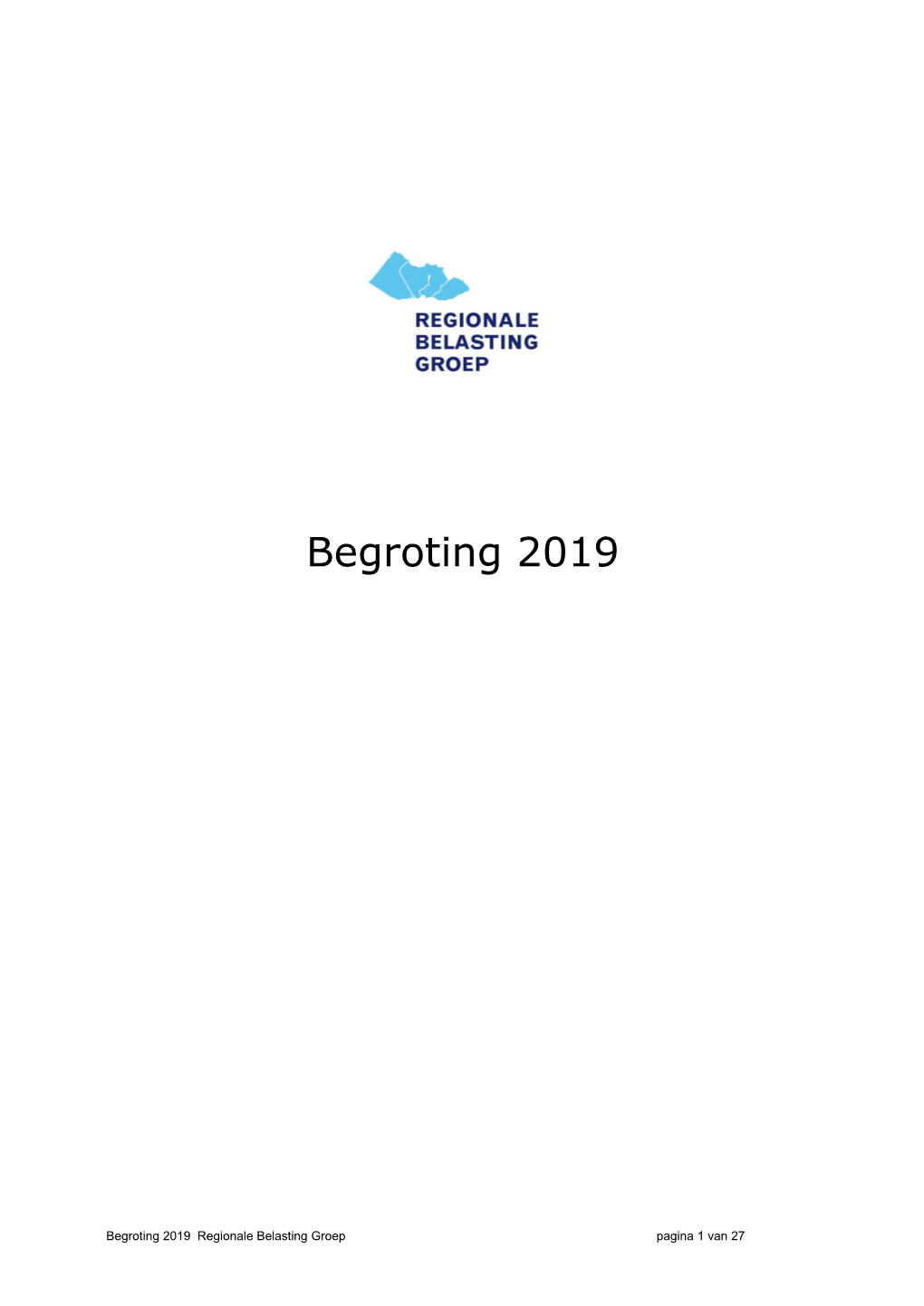 Begroting 2019