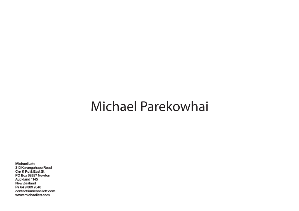 Michael Parekowhai