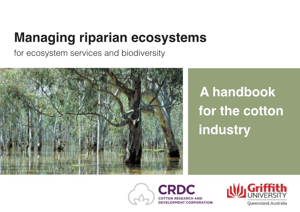 A Handbook for the Cotton Industry Managing Riparian Ecosystems