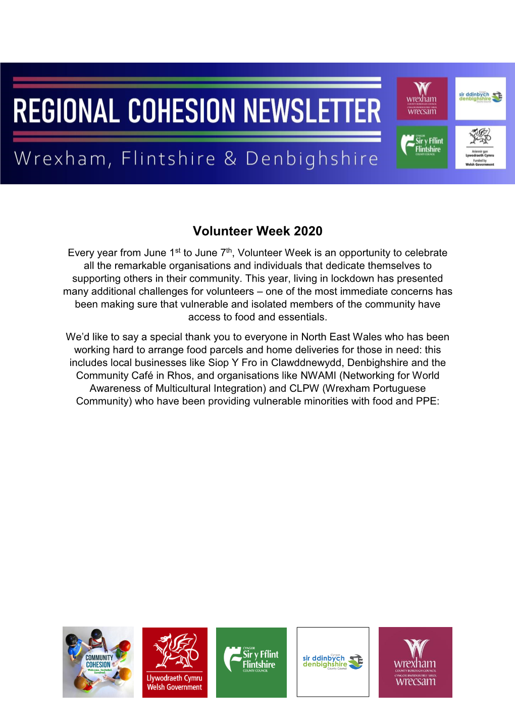 Regional Cohesion Newsletter May 2020